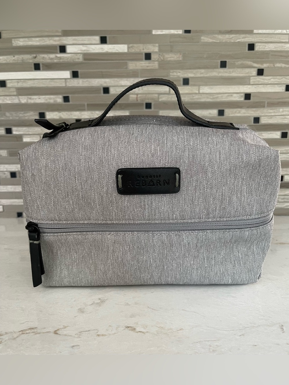 Bugatti 'Reborn' Eco-Friendly Multifunction Travel Case - Grey & Black - NWOT